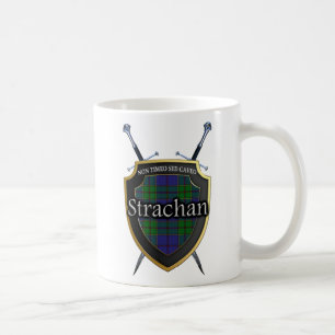 Den klanStrachan tartanen skyddar och svärd Kaffemugg