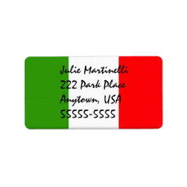 Den klassiska italienska adressetikettmallen för k adressetikett