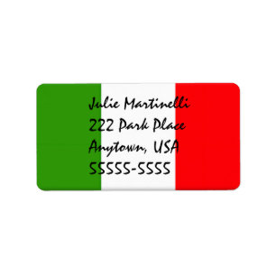 Den klassiska italienska adressetikettmallen för k adressetikett