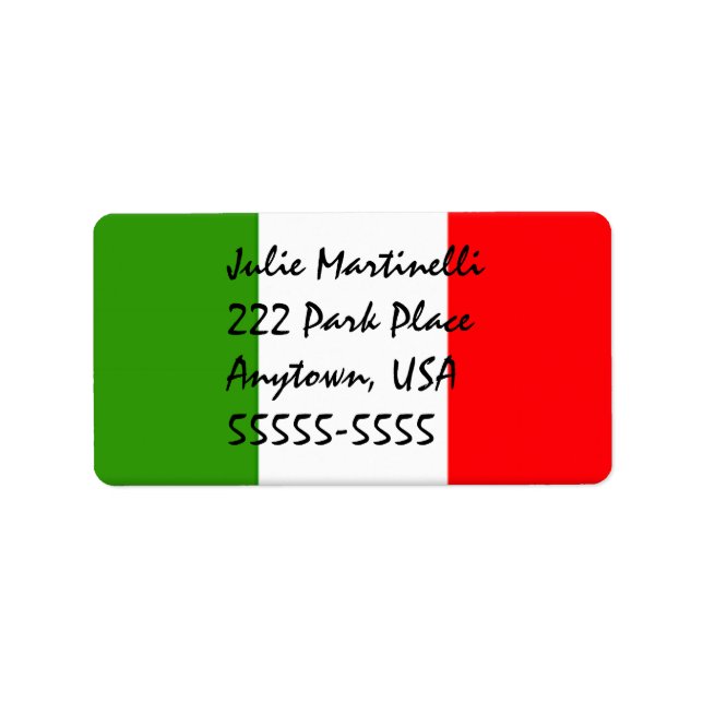 Den klassiska italienska adressetikettmallen för k adressetikett (Framsidan)