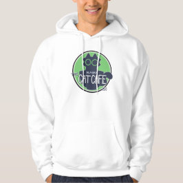 Den klassiska logotypdesignen för Alaska Cat Cafe Hoodie