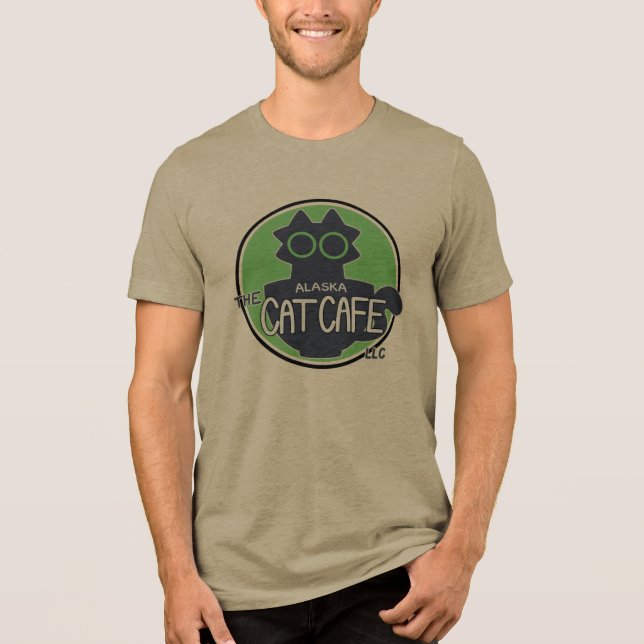 Den klassiska logotypdesignen för Alaska Cat Cafe T Shirt (Framsida)