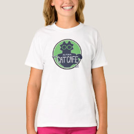 Den klassiska logotypdesignen för Alaska Cat Cafe T Shirt