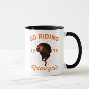 Den klassiska motorcykelhjälmen mugg