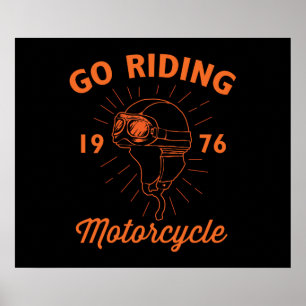 Den klassiska motorcykelhjälmen poster