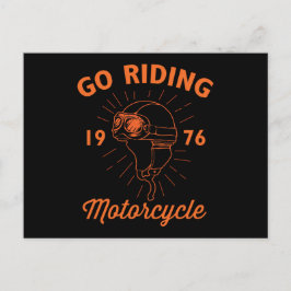 Den klassiska motorcykelhjälmen vykort