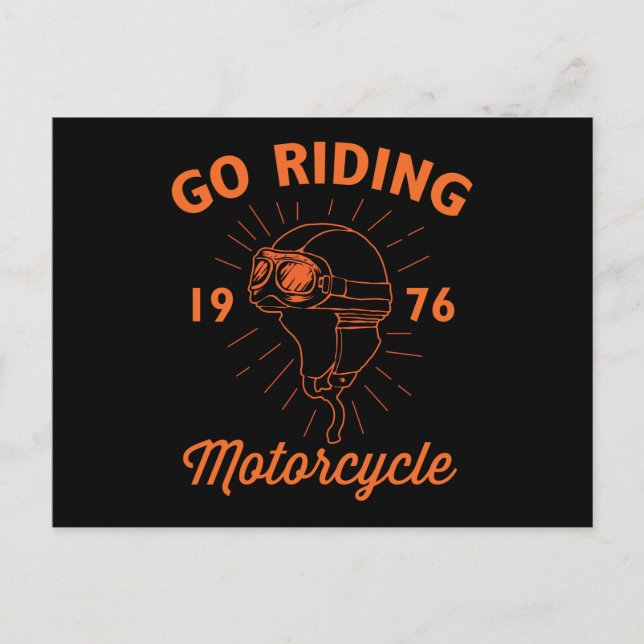 Den klassiska motorcykelhjälmen vykort (Framsida)