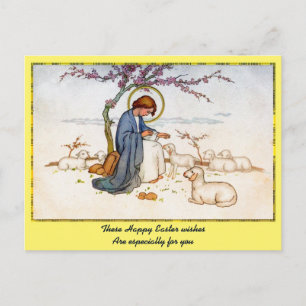Den klassiska religiösan Jesus med Lambs Påsk Önsk Helg Vykort