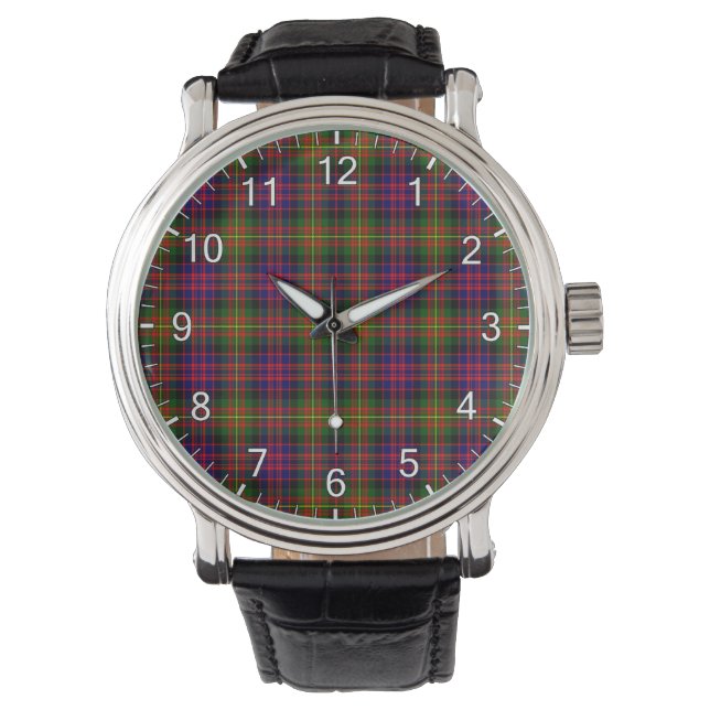 Den klassiska tidslösa Klan Carnegie Modern Tartan Armbandsur (Framsida)