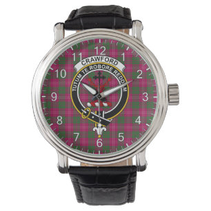 Den klassiska timodiga Klan Crawford Modern Tartan Armbandsur
