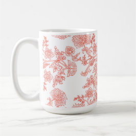 Den Klassiska Toalettblommiga Kaffekoppen Kaffemugg
