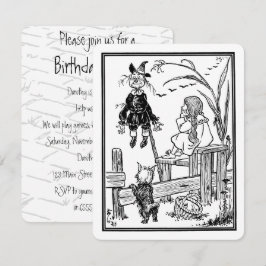 Den klassiska Trollkarlen från Oz Dorothys födelse Inbjudningar