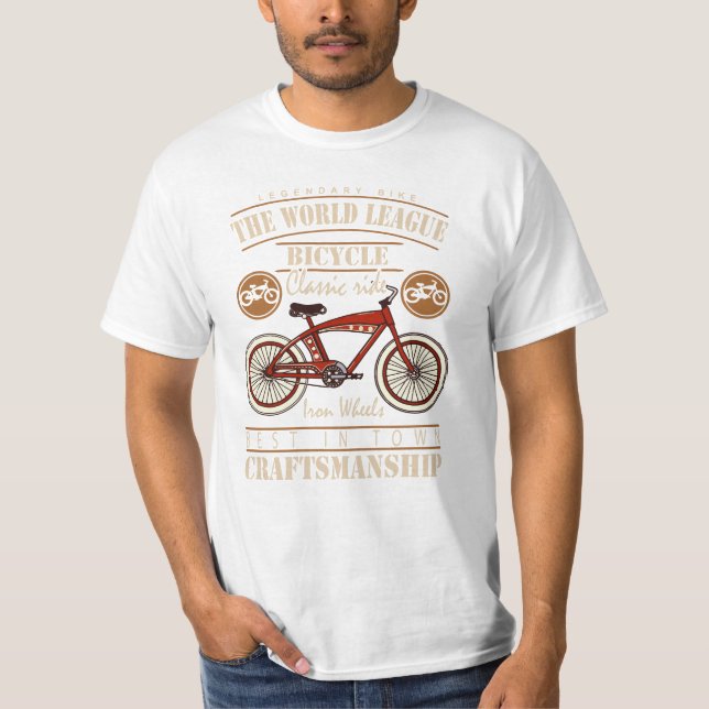 Den klassiska världscykelturen i järn hjul t shirt (Framsida)
