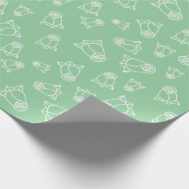 Den klassiska Vit ros Bröllop Ceremony-Grönten Söm Presentpapper