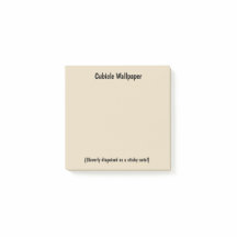 Den klibbiga Cubicletapeten noterar