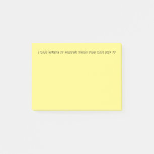 Den klibbiga domstolreporter noterar, Posta-honom Post-it Block