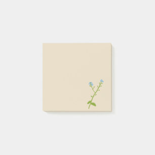 Den klibbiga förgätmigejen noterar post-it block
