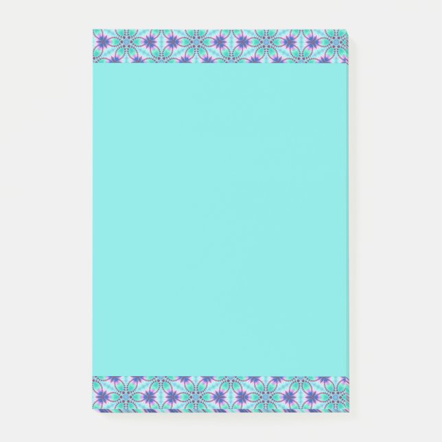 Den klibbiga prydde med ädelsten fractalen noterar post-it block (Framsida)