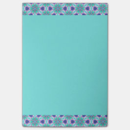 Den klibbiga prydde med ädelsten fractalen noterar post-it block