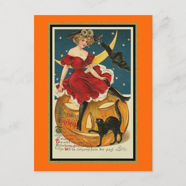 Den klocka som går i midnatt vykort (Framsida)