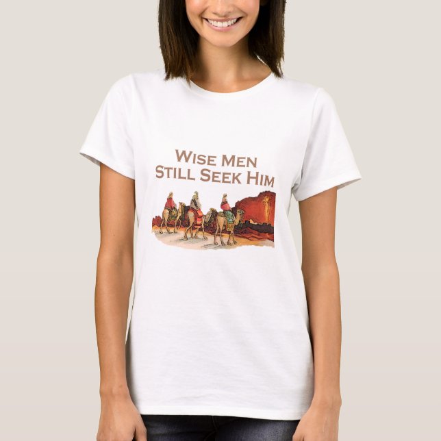 Den kloka manar stillar sökanden honom, jul tee shirt (Framsida)