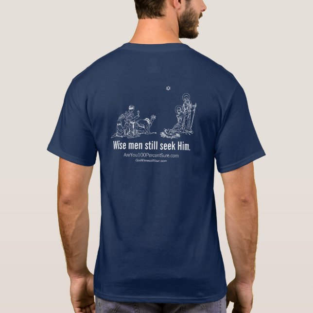 Den kloka manar stillar sökanden honom t shirt (Baksida)