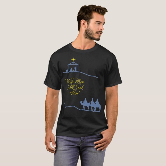 Den kloka manar stillar sökanden honom t-shirt (Hel framsida)