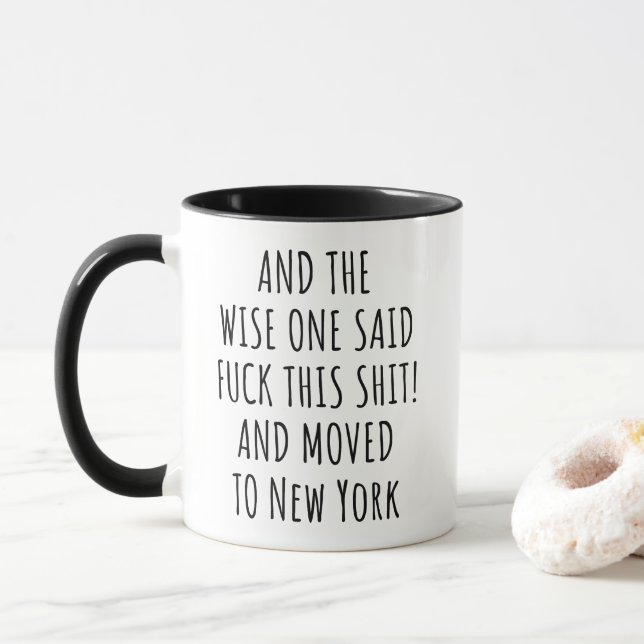 Den kloke en sa New York Mugg (Med munk)