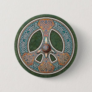 Den Knotwork fredsteckenet knäppas Knapp