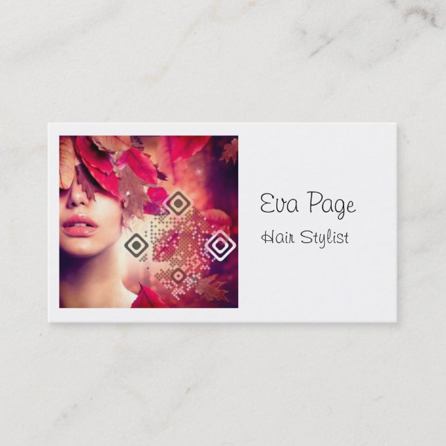 Den knubbiga affären QR kodifierar kort, 3,5" x Visitkort (Framsida)