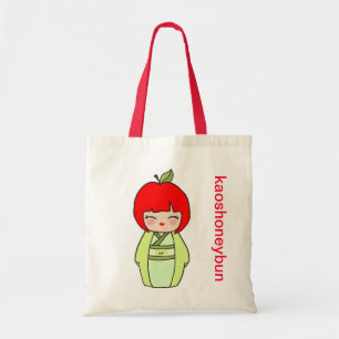 Den Kokeshi Apple totot hänger lös Tygkasse