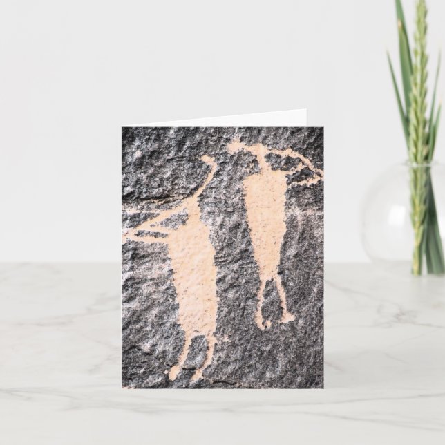 Den Kokopelli petroglyphen Moab Utah noterar Kort (Framsida)