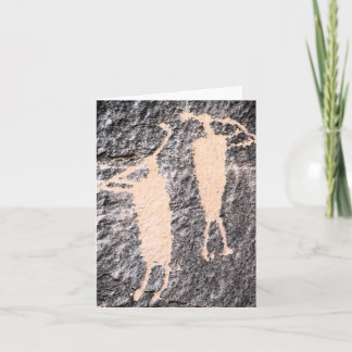 Den Kokopelli petroglyphen Moab Utah noterar Kort