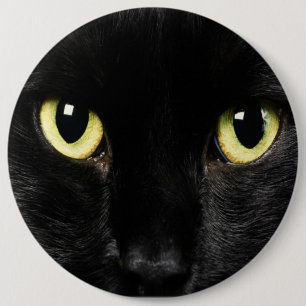 Den KOLOSSALA svart katten Pinback knäppas Knapp