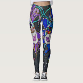 Den komedi-/tragedigyckelmakaren maskerar damasker leggings