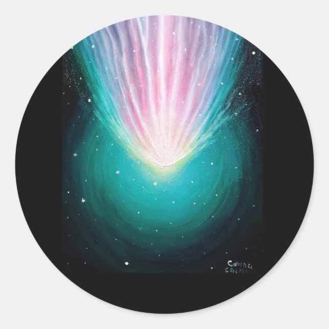 Den komet Leonard Runt Klistermärke (Framsida)