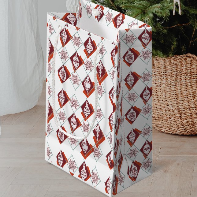 Den kommande julafton Snöflingor Red Helgdag Mönst (Skapare uppladdad)