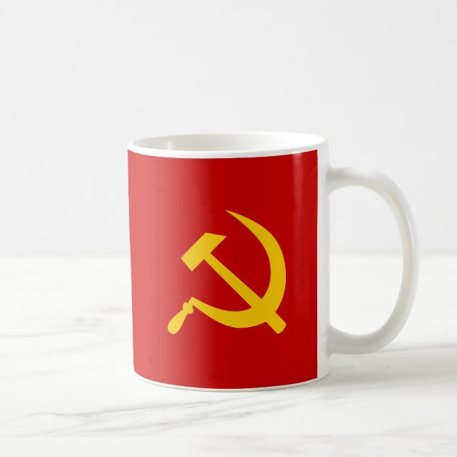 Den kommunistiska USSR ryssen bultar och skäran Kaffemugg (Höger)