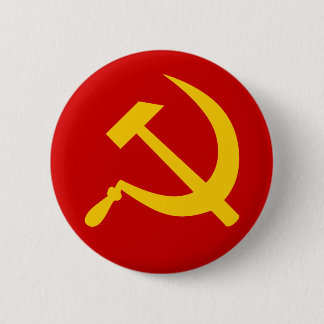Den kommunistiska USSR ryssen bultar och skäran Knapp