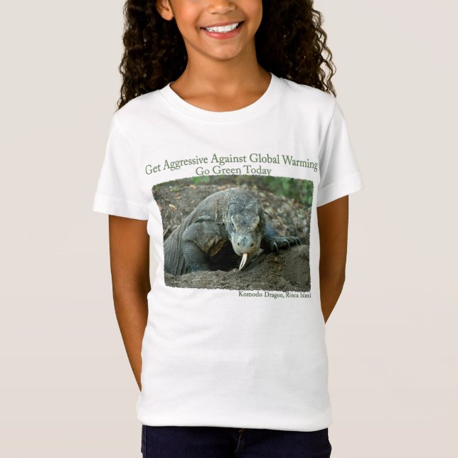 Den Komodo draken får den aggressiva tShirten T Shirt (Framsida)