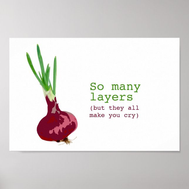 Den komplicerade löken poster (Framsidan)
