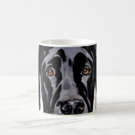 Den konstiga Black Great dane som tittar på dig Kaffemugg