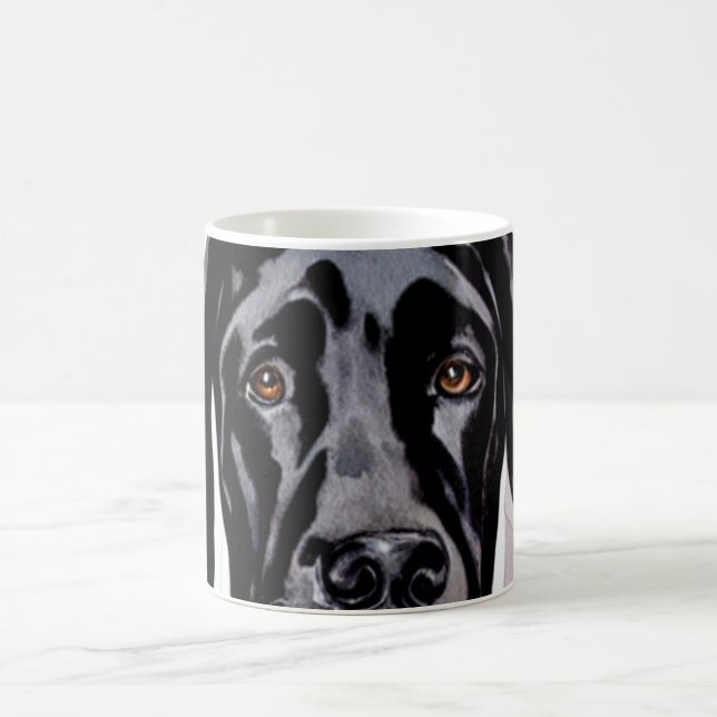 Den konstiga Black Great dane som tittar på dig Kaffemugg (Center)