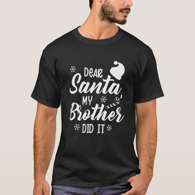 Den konstiga familjjulen, kära Santa My Brother gj T Shirt (Framsida)