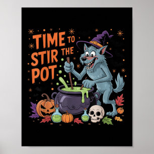 Den konstiga Halloween-varulvtiden att röra om pri Poster