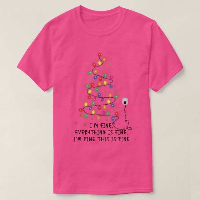 Den konstiga Jul Ljus Träd II-Bran - allt är T Shirt (Design framsida)