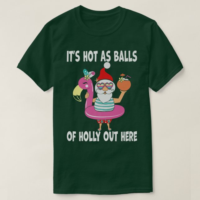 Den konstiga julen i juli Hett som Bollar jultomte T Shirt (Design framsida)