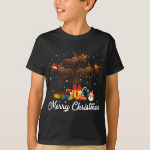 Den konstiga julen Ljus Julafton Pajama Moose Anim T Shirt