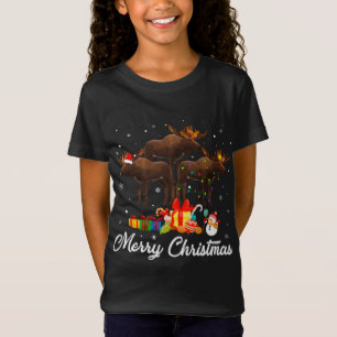 Den konstiga julen Ljus Julafton Pajama Moose Anim T Shirt