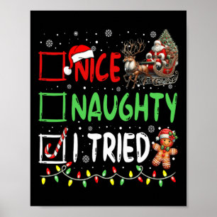 Den konstiga julen Nicel Naughty I Testade Helgdag Poster